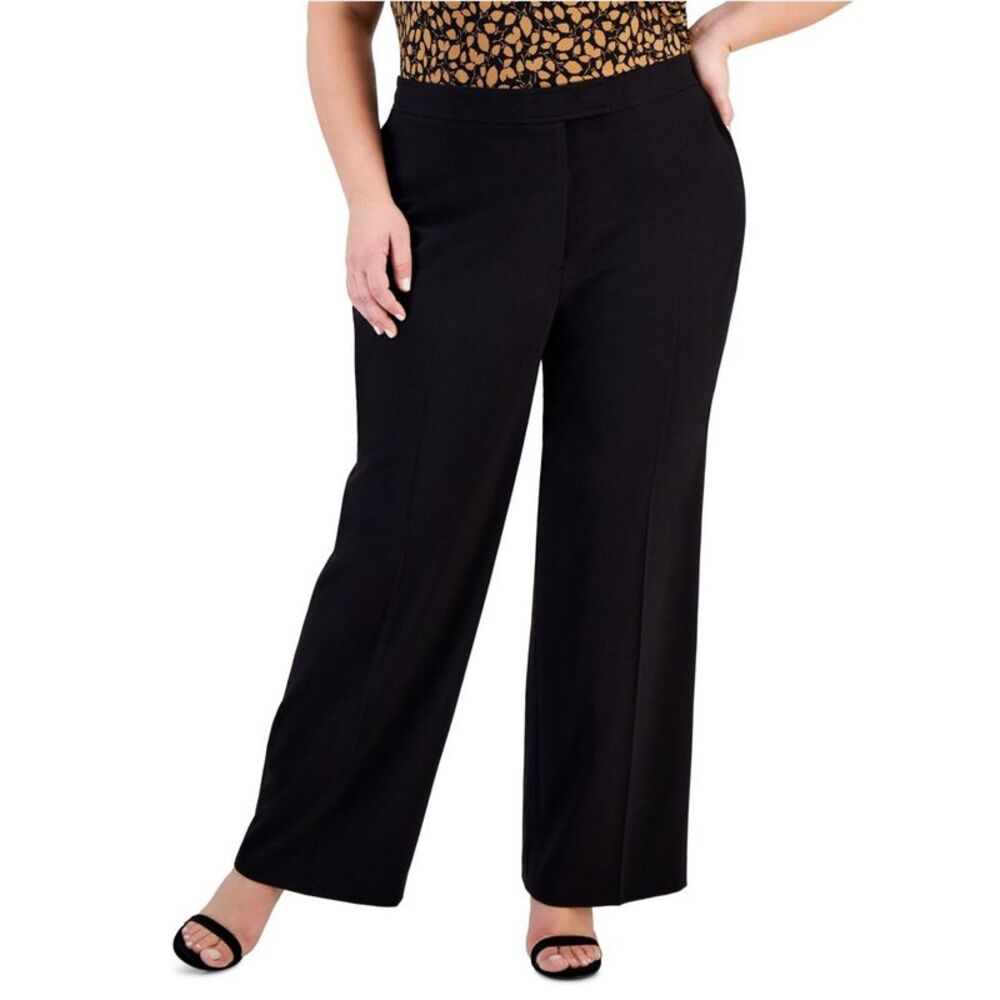 Anne Klein Womens Plus Size Wide Leg Casual Trouser Pants, NWT